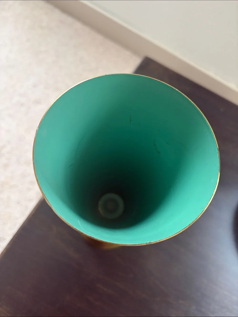 Vintage Solid Brass Vase Planter